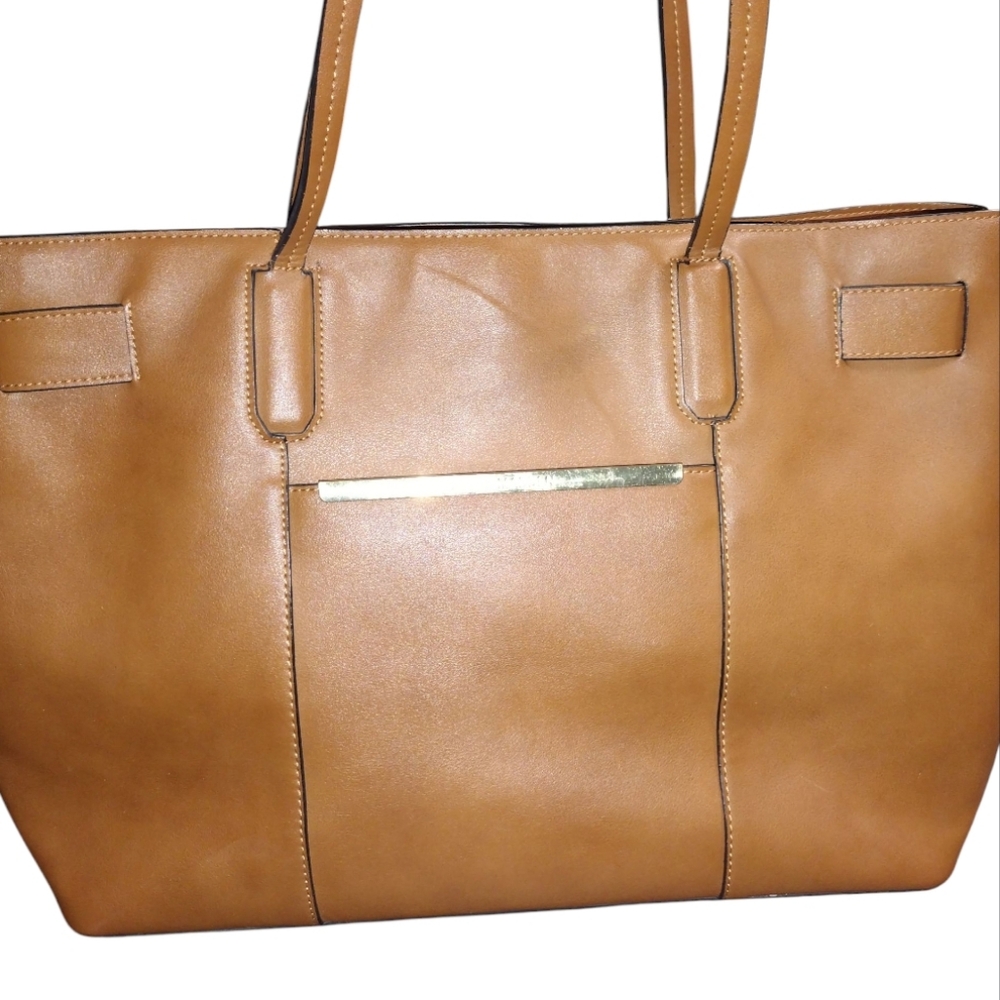 Steve Madden Tan Tote Bag with Gold Accents